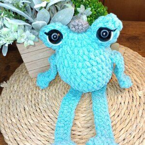 Todd the Frog Prince- Handmade Crochet Plushie by Me